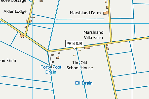 PE14 8JR map - OS VectorMap District (Ordnance Survey) PE14 8JR map - OS VectorMap District (Ordnance Survey)