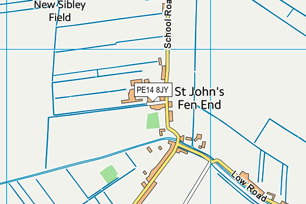 PE14 8JY map - OS VectorMap District (Ordnance Survey) PE14 8JY map - OS VectorMap District (Ordnance Survey)