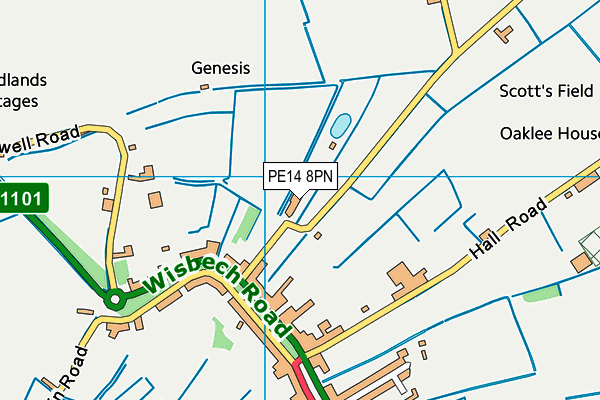 PE14 8PN map - OS VectorMap District (Ordnance Survey) PE14 8PN map - OS VectorMap District (Ordnance Survey)