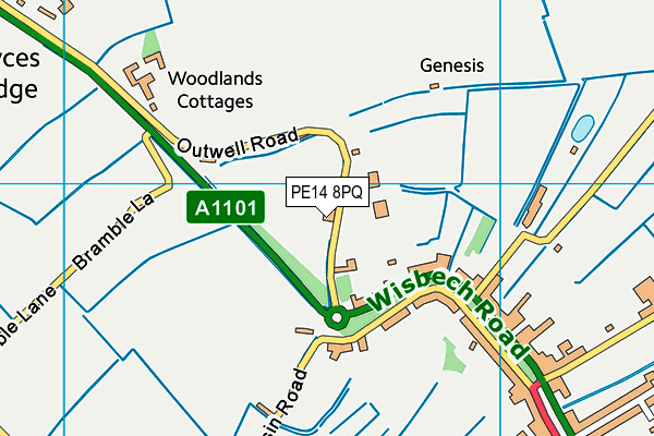 PE14 8PQ map - OS VectorMap District (Ordnance Survey) PE14 8PQ map - OS VectorMap District (Ordnance Survey)