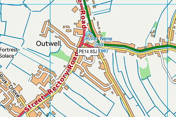 PE14 8SJ map - OS VectorMap District (Ordnance Survey) PE14 8SJ map - OS VectorMap District (Ordnance Survey)
