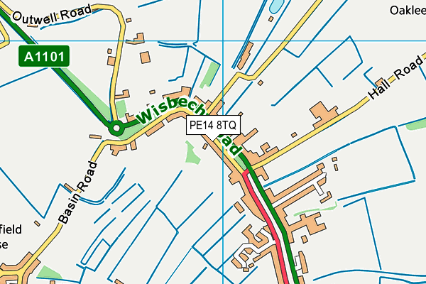 PE14 8TQ map - OS VectorMap District (Ordnance Survey) PE14 8TQ map - OS VectorMap District (Ordnance Survey)