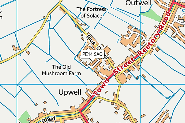 PE14 9AQ map - OS VectorMap District (Ordnance Survey)