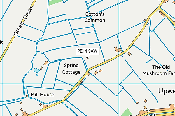 PE14 9AW map - OS VectorMap District (Ordnance Survey) PE14 9AW map - OS VectorMap District (Ordnance Survey)
