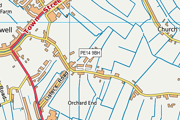 PE14 9BH map - OS VectorMap District (Ordnance Survey) PE14 9BH map - OS VectorMap District (Ordnance Survey)