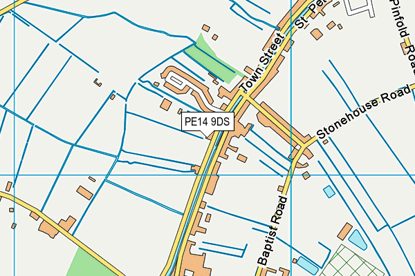 PE14 9DS map - OS VectorMap District (Ordnance Survey) PE14 9DS map - OS VectorMap District (Ordnance Survey)