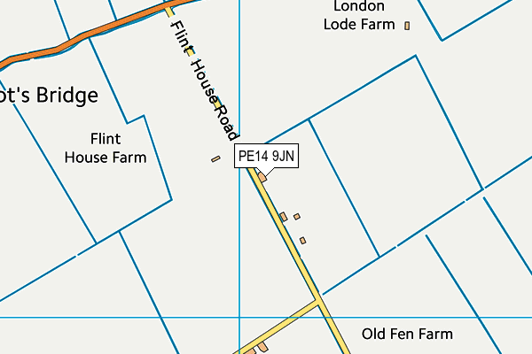 PE14 9JN map - OS VectorMap District (Ordnance Survey)