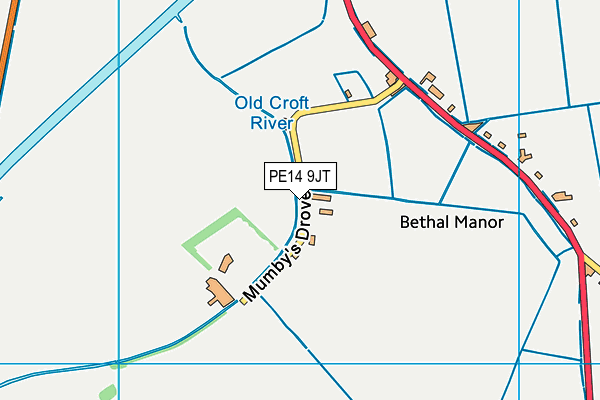PE14 9JT map - OS VectorMap District (Ordnance Survey) PE14 9JT map - OS VectorMap District (Ordnance Survey)