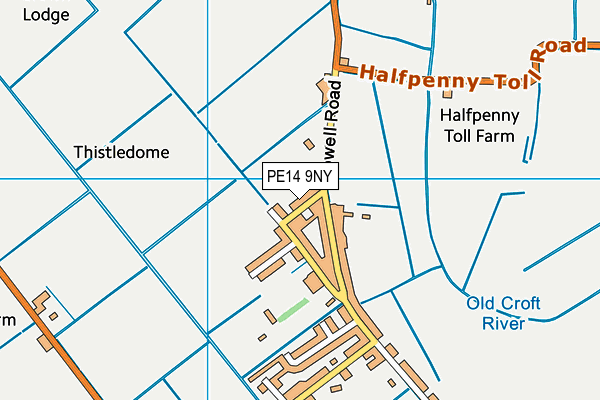 PE14 9NY map - OS VectorMap District (Ordnance Survey) PE14 9NY map - OS VectorMap District (Ordnance Survey)