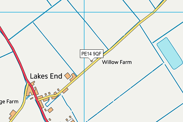 PE14 9QF map - OS VectorMap District (Ordnance Survey)