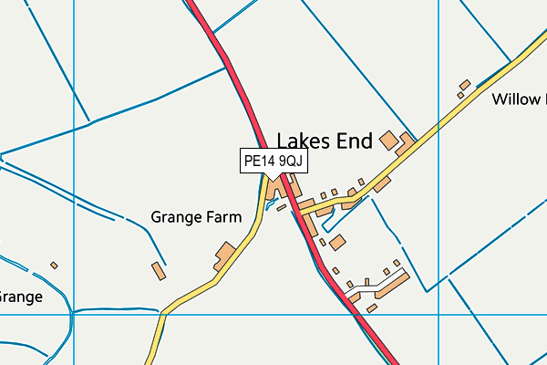 PE14 9QJ map - OS VectorMap District (Ordnance Survey) PE14 9QJ map - OS VectorMap District (Ordnance Survey)