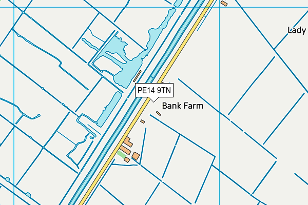 PE14 9TN map - OS VectorMap District (Ordnance Survey) PE14 9TN map - OS VectorMap District (Ordnance Survey)