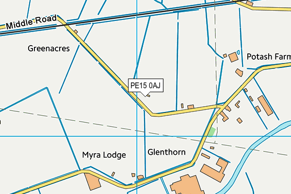 PE15 0AJ map - OS VectorMap District (Ordnance Survey) PE15 0AJ map - OS VectorMap District (Ordnance Survey)