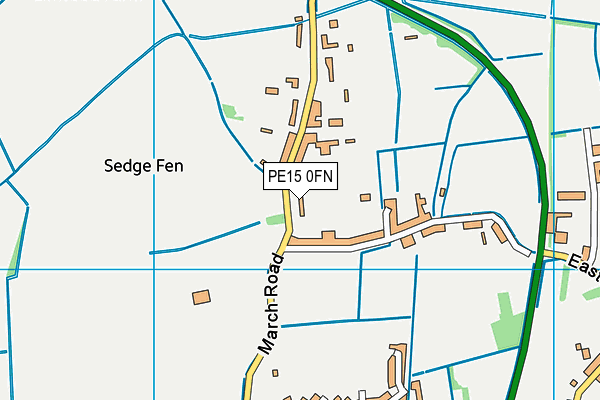 PE15 0FN map - OS VectorMap District (Ordnance Survey) PE15 0FN map - OS VectorMap District (Ordnance Survey)