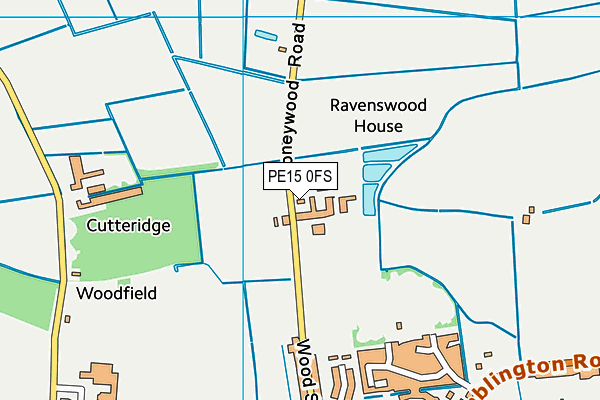 PE15 0FS map - OS VectorMap District (Ordnance Survey)