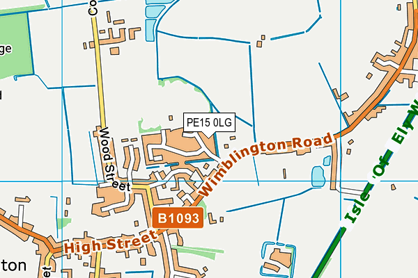 PE15 0LG map - OS VectorMap District (Ordnance Survey) PE15 0LG map - OS VectorMap District (Ordnance Survey)