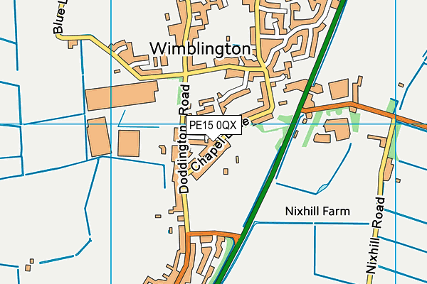 PE15 0QX map - OS VectorMap District (Ordnance Survey) PE15 0QX map - OS VectorMap District (Ordnance Survey)