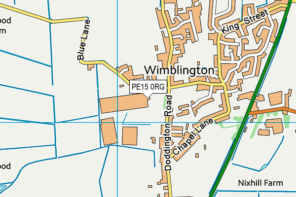 PE15 0RG map - OS VectorMap District (Ordnance Survey) PE15 0RG map - OS VectorMap District (Ordnance Survey)
