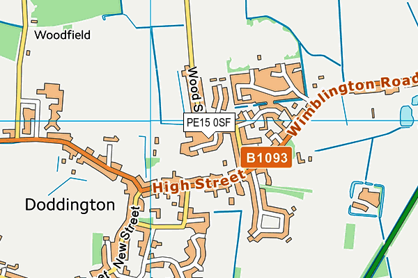PE15 0SF map - OS VectorMap District (Ordnance Survey) PE15 0SF map - OS VectorMap District (Ordnance Survey)