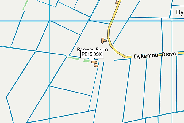 PE15 0SX map - OS VectorMap District (Ordnance Survey) PE15 0SX map - OS VectorMap District (Ordnance Survey)