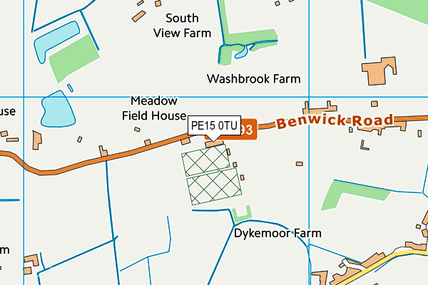 PE15 0TU map - OS VectorMap District (Ordnance Survey) PE15 0TU map - OS VectorMap District (Ordnance Survey)