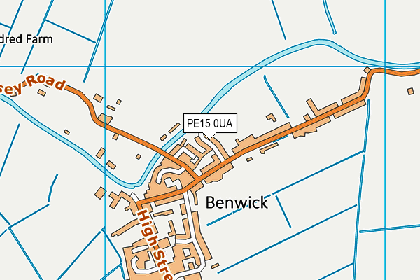 PE15 0UA map - OS VectorMap District (Ordnance Survey) PE15 0UA map - OS VectorMap District (Ordnance Survey)