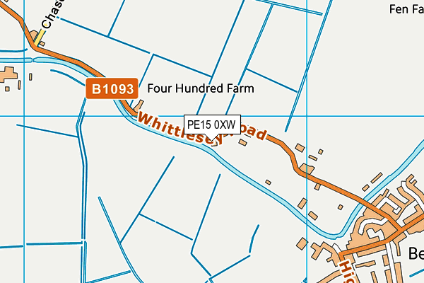 PE15 0XW map - OS VectorMap District (Ordnance Survey) PE15 0XW map - OS VectorMap District (Ordnance Survey)