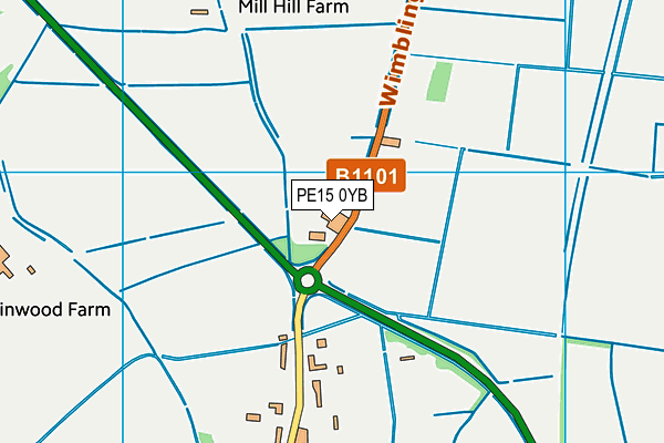 PE15 0YB map - OS VectorMap District (Ordnance Survey) PE15 0YB map - OS VectorMap District (Ordnance Survey)