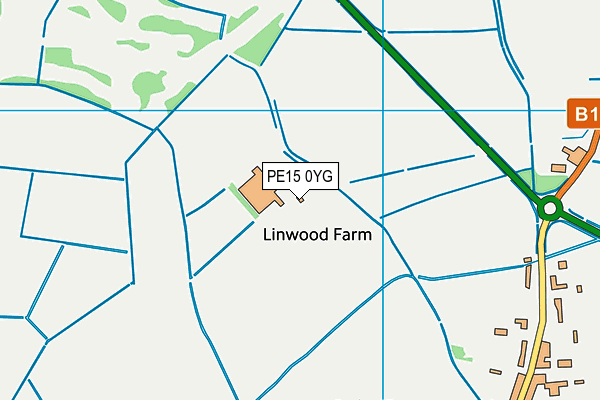 PE15 0YG map - OS VectorMap District (Ordnance Survey) PE15 0YG map - OS VectorMap District (Ordnance Survey)