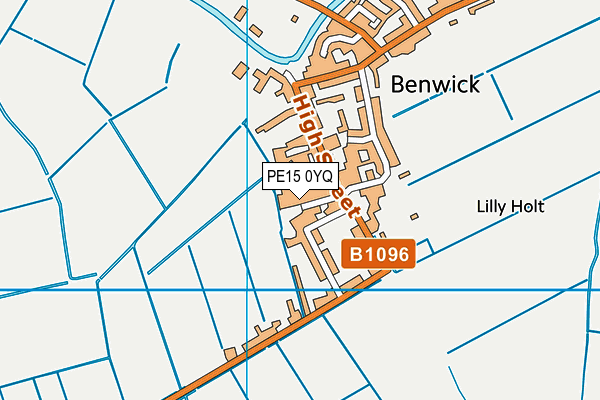 PE15 0YQ map - OS VectorMap District (Ordnance Survey) PE15 0YQ map - OS VectorMap District (Ordnance Survey)