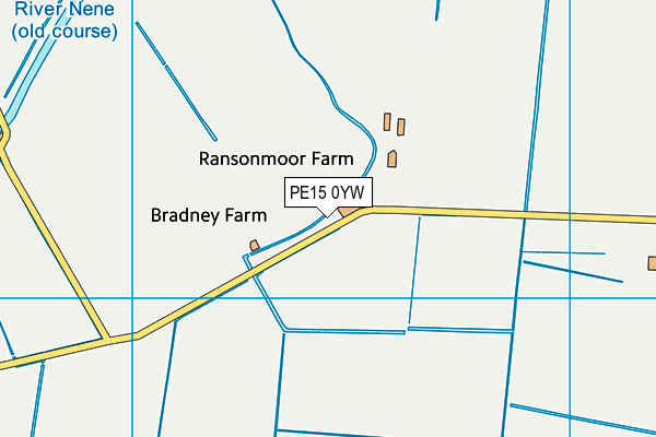 PE15 0YW map - OS VectorMap District (Ordnance Survey) PE15 0YW map - OS VectorMap District (Ordnance Survey)