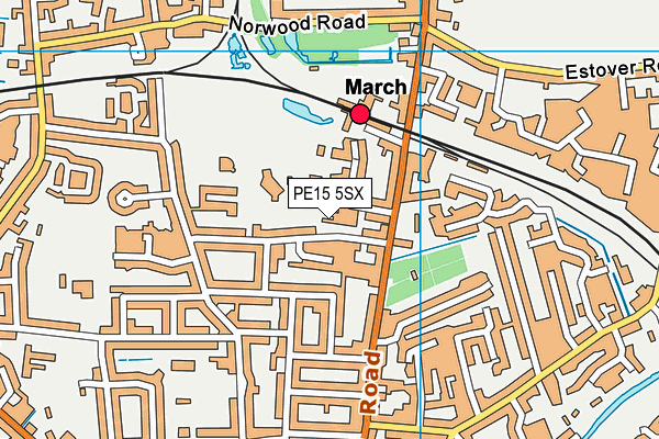 PE15 5SX map - OS VectorMap District (Ordnance Survey) PE15 5SX map - OS VectorMap District (Ordnance Survey)