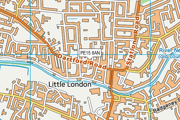 PE15 8AN map - OS VectorMap District (Ordnance Survey)