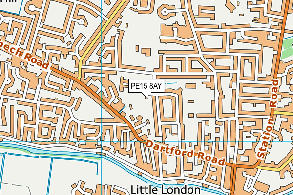 PE15 8AY map - OS VectorMap District (Ordnance Survey) PE15 8AY map - OS VectorMap District (Ordnance Survey)