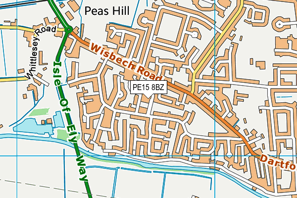 PE15 8BZ map - OS VectorMap District (Ordnance Survey) PE15 8BZ map - OS VectorMap District (Ordnance Survey)