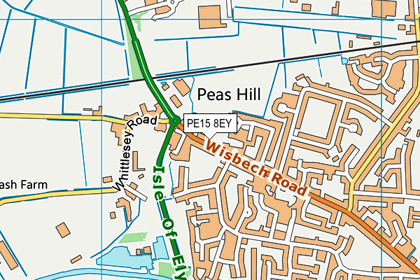 PE15 8EY map - OS VectorMap District (Ordnance Survey) PE15 8EY map - OS VectorMap District (Ordnance Survey)