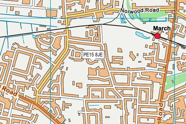 PE15 8JE map - OS VectorMap District (Ordnance Survey) PE15 8JE map - OS VectorMap District (Ordnance Survey)
