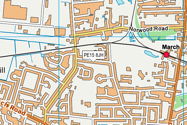 PE15 8JH map - OS VectorMap District (Ordnance Survey) PE15 8JH map - OS VectorMap District (Ordnance Survey)