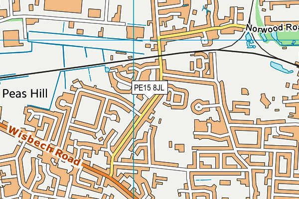 PE15 8JL map - OS VectorMap District (Ordnance Survey) PE15 8JL map - OS VectorMap District (Ordnance Survey)