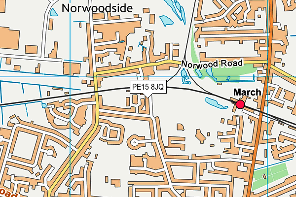 PE15 8JQ map - OS VectorMap District (Ordnance Survey) PE15 8JQ map - OS VectorMap District (Ordnance Survey)
