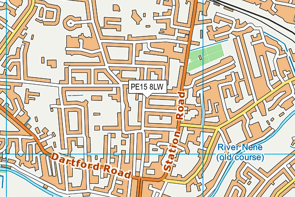 PE15 8LW map - OS VectorMap District (Ordnance Survey) PE15 8LW map - OS VectorMap District (Ordnance Survey)