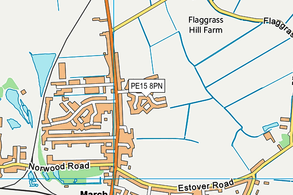 PE15 8PN map - OS VectorMap District (Ordnance Survey) PE15 8PN map - OS VectorMap District (Ordnance Survey)