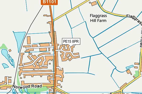 PE15 8PR map - OS VectorMap District (Ordnance Survey) PE15 8PR map - OS VectorMap District (Ordnance Survey)