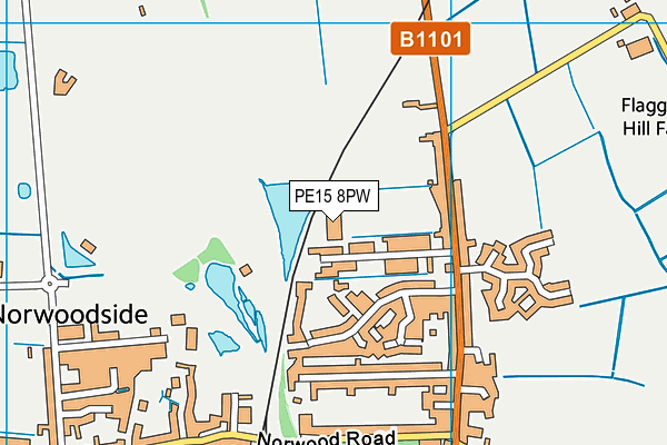 PE15 8PW map - OS VectorMap District (Ordnance Survey) PE15 8PW map - OS VectorMap District (Ordnance Survey)