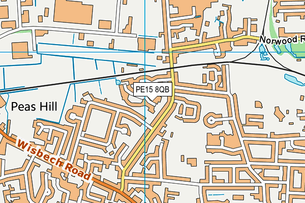 PE15 8QB map - OS VectorMap District (Ordnance Survey) PE15 8QB map - OS VectorMap District (Ordnance Survey)
