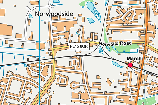 PE15 8QR map - OS VectorMap District (Ordnance Survey) PE15 8QR map - OS VectorMap District (Ordnance Survey)