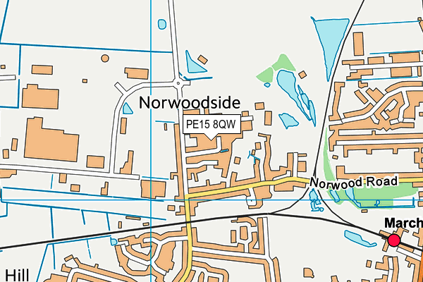 PE15 8QW map - OS VectorMap District (Ordnance Survey) PE15 8QW map - OS VectorMap District (Ordnance Survey)