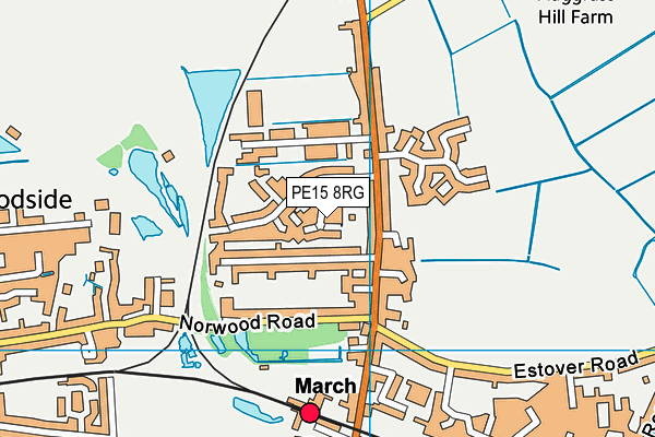 PE15 8RG map - OS VectorMap District (Ordnance Survey) PE15 8RG map - OS VectorMap District (Ordnance Survey)