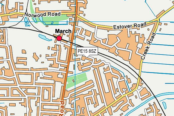 PE15 8SZ map - OS VectorMap District (Ordnance Survey) PE15 8SZ map - OS VectorMap District (Ordnance Survey)