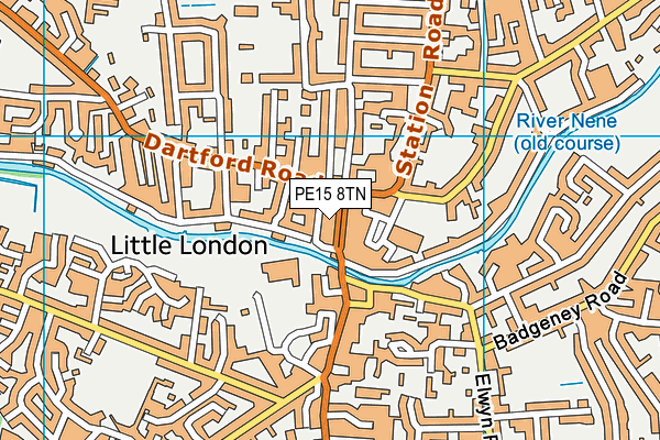 PE15 8TN map - OS VectorMap District (Ordnance Survey) PE15 8TN map - OS VectorMap District (Ordnance Survey)